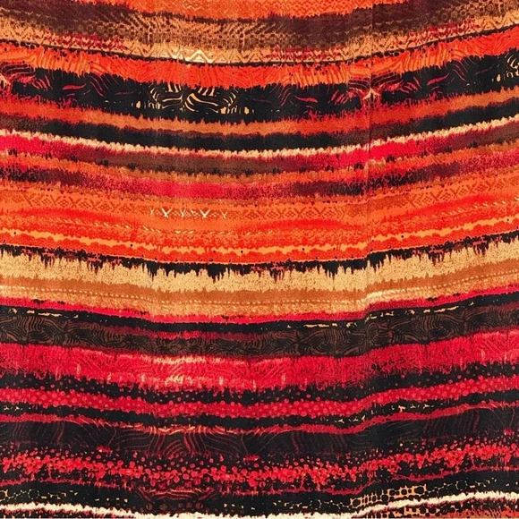 Dressbarn 2X Top Shirt Orange Striped Sleelevess Scoop Neck Stretch Embellished - Picture 2 of 8